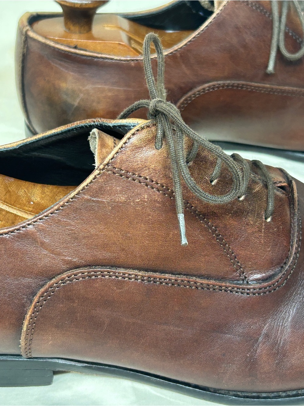 To Boot New York Adam Derrick Brown Leather Cap Toe Oxford Dress Shoes 9.5 - Picture 5 of 10